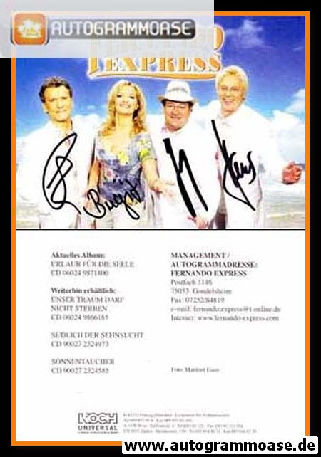 Autogramme Schlager | FERNANDO EXPRESS | 2005 "Urlaub Für Die Seele" (Gruppenbild Color Koch)