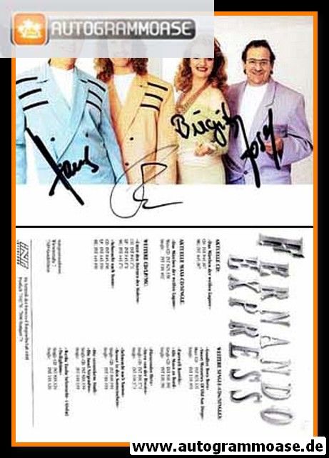 Autogramme Schlager | FERNANDO EXPRESS | 1992 "Das Märchen Der Weissen Lagune" (Intercord)