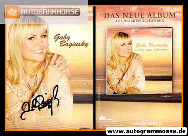 Autogramm Schlager | Gaby BAGINSKY | 2005 "Auf Wolken Schweben" (DA Music)