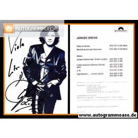 Autogramm Schlager | Jürgen DREWS | 1996 "Alles Im Eimer" (Portrait SW Polydor)