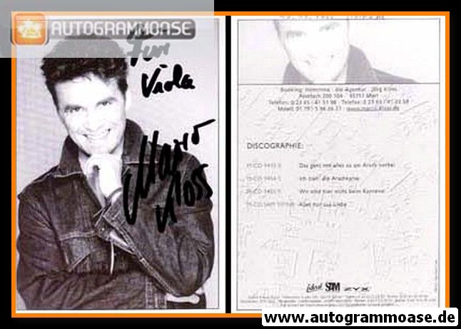 Autogramm Schlager | Marco KLOSS | 2000 "Alles Nur Aus Liebe" (SAM)