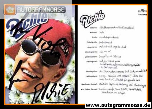 Autogramm Schlager | RICHIE (Matze Knop) | 1990er (Portrait Color) BMG