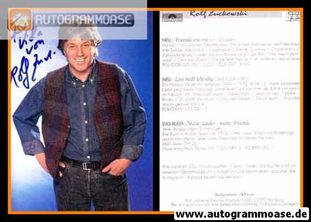Autogramm Kindermusik | Rolf ZUCKOWSKI | 1995 "Freunde wie wir" (Portrait Color Polydor)