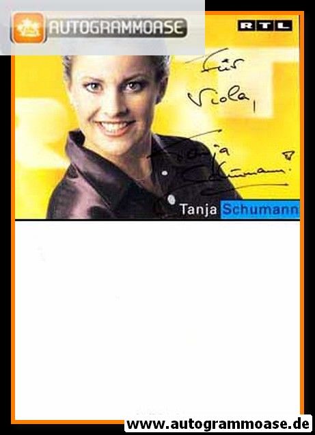 Autogramm TV | RTL | Tanja SCHUMANN | 2000er (Portrait Color) Stempell