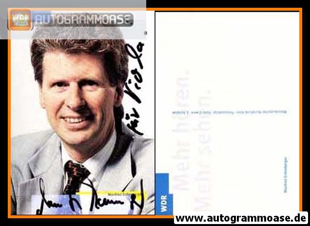 Autogramm TV | WDR | Manfred ERDENBERGER | 1990er (Portrait Color) Schulze