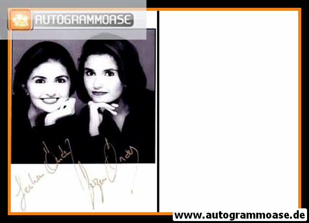 Autogramme Instrumental (Klavier) | Ferhan + Ferzan ÖNDER | 2000er Foto (Portrait SW)