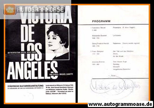Autogramm Klassik | Victoria DE LOS ANGELES | 1965 (Programmheft)