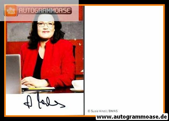 Autogramm Politik | SPD | Andrea NAHLES | 2010er (Portrait Color) Knoll