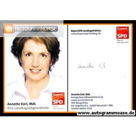 Autogramm Politik | SPD | Annette KARL | 2010er (Portrait Color)