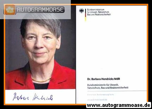 Autogramm Politik | SPD | Barbara HENDRICKS | 2010er (Portrait Color)