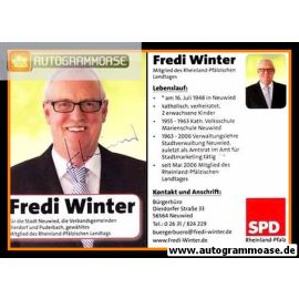 Autogramm Politik | SPD | Fredi WINTER | 2010er (Portrait Color)