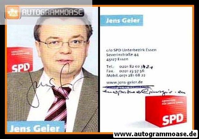 Autogramm Politik | SPD | Jens GEIER | 2000er (Portrait Color Mini)