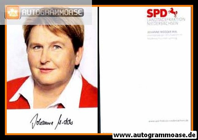 Autogramm Politik | SPD | Johanne MODDER | 2010er (Portrait Color)