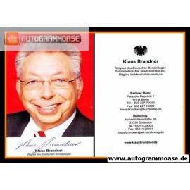 Autogramm Politik | SPD | Klaus BRANDNER | 2010er (Portrait Color)