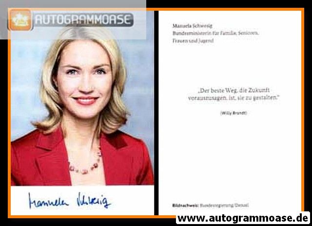 Autogramm Politik | SPD | Manuela SCHWESIG | 2010er (Portrait Color)
