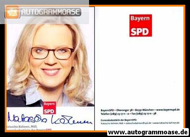 Autogramm Politik | SPD | Natascha KOHNEN | 2010er (Portrait Color)