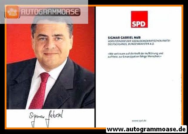 Autogramm Politik | SPD | Sigmar GABRIEL | 2010er Druck (Portrait Color)