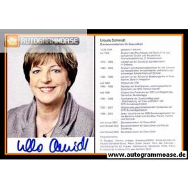 Autogramm Politik | SPD | Ulla SCHMIDT | 2000er (Lebenslauf) 1