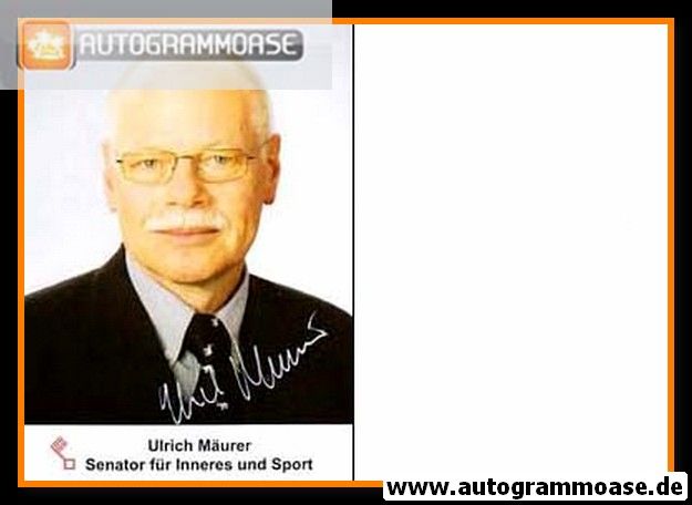 Autogramm Politik | SPD | Ulrich MÄURER | 2000er (Portrait Color)