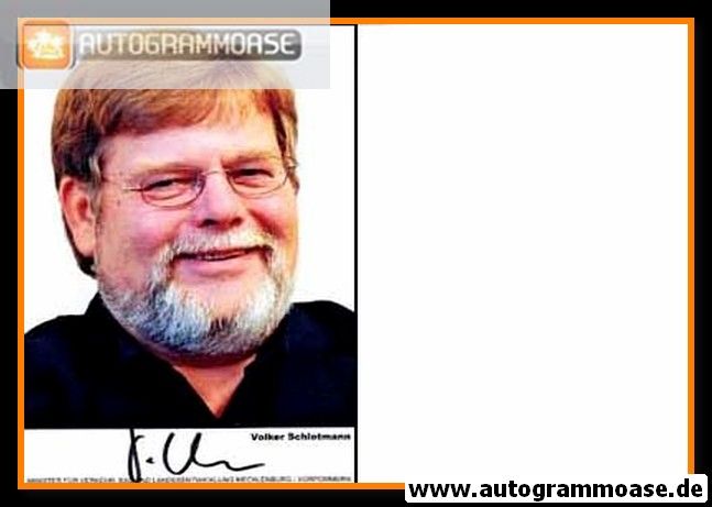 Autogramm Politik | SPD | Volker SCHLOTMANN | 2010er Foto (Portrait Color)