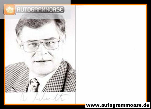Autogramm Politik | SPD | Volkmar SCHULTZ | 1980er Foto (Portrait SW)