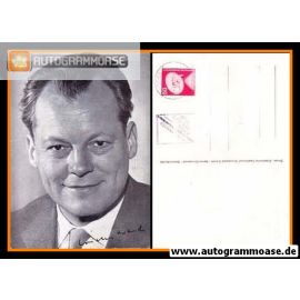 Autogramm Politik | SPD | Willy BRANDT | 1980er Druck (Portrait SW)