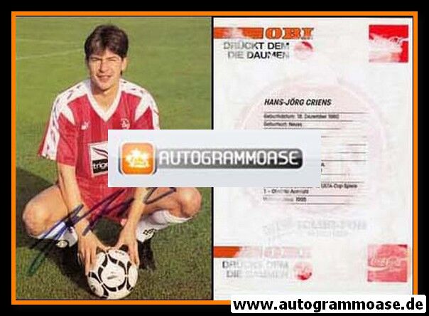 Autogramm Fussball | 1. FC Nürnberg | 1993 | Hans-Jörg CRIENS