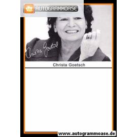 Autogramm Politik | GRÜNE | Christa GOETSCH | 2000er (Portrait SW)