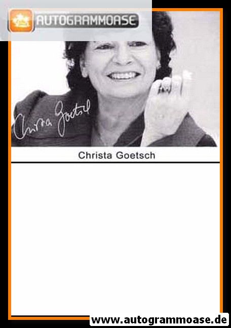 Autogramm Politik | GRÜNE | Christa GOETSCH | 2000er (Portrait SW)