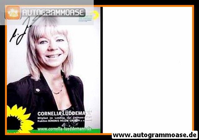 Autogramm Politik | GRÜNE | Cornelia LÜDDEMANN | 2010er Foto (Portrait Color)