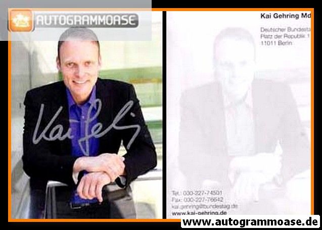 Autogramm Politik | GRÜNE | Kai GEHRING | 2010er (Portrait Color) hoch 1