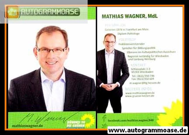 Autogramm Politik | GRÜNE | Mathias WAGNER | 2010er (Portrait Color)