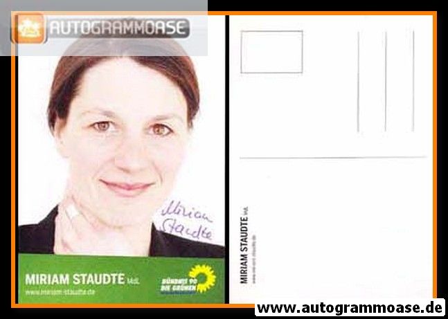 Autogramm Politik | GRÜNE | Miriam STAUDTE | 2010er (Portrait Color)