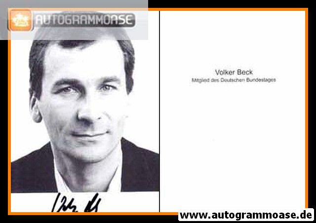 Autogramm Politik | GRÜNE | Volker BECK | 1990er (Portrait SW)