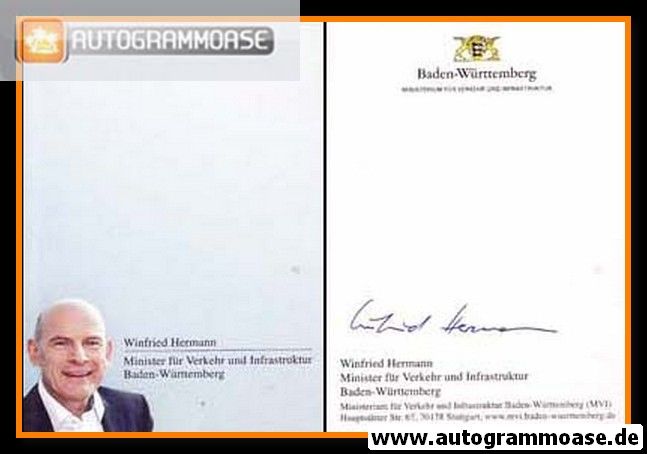 Autogramm Politik | GRÜNE | Winfried HERMANN | 2010er (Portrait Color) hoch