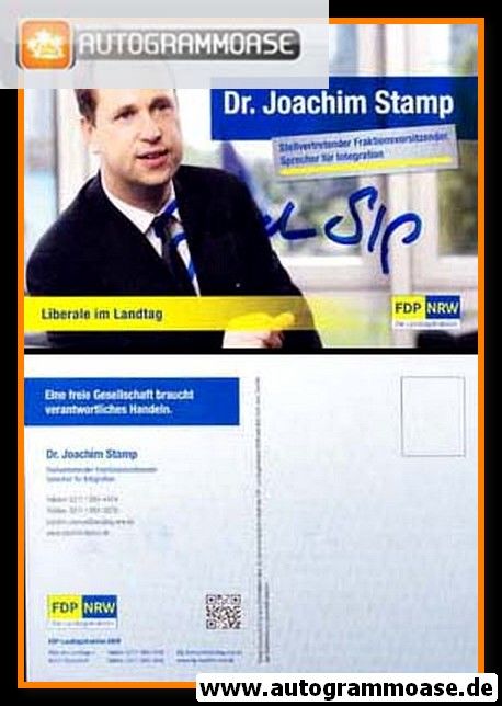 Autogramm Politik | FDP | Joachim STAMP | 2010er (Portrait Color)