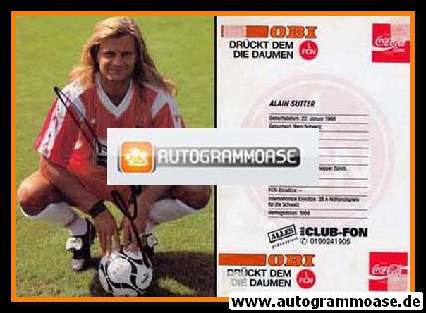 Autogramm Fussball | 1. FC Nürnberg | 1993 | Alain SUTTER