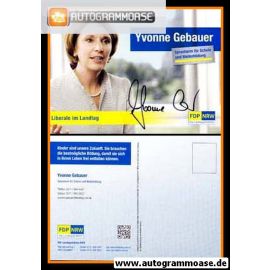 Autogramm Politik | FDP | Yvonne GEBAUER | 2010er (Portrait Color)