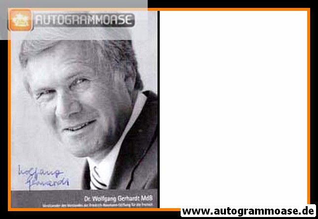 Autogramm Politik | FDP | Wolfgang GERHARDT | 2010er (Portrait SW)
