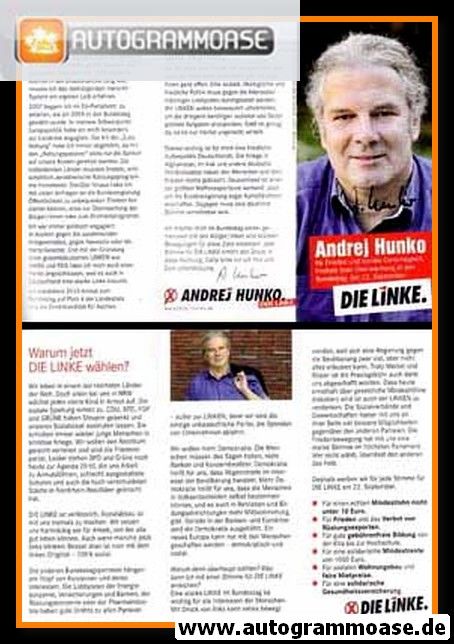 Autogramm Politik | LINKE | Andrej HUNKO | 2013 (Bundestagswahl)