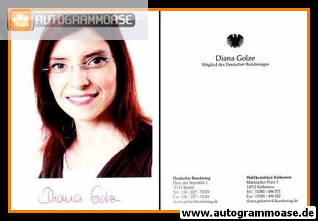 Autogramm Politik | LINKE | Diana GOLZE | 2010er (Portrait Color)