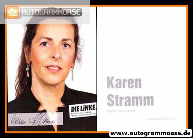 Autogramm Politik | LINKE | Karen STRAMM | 2010er (Portrait Color)