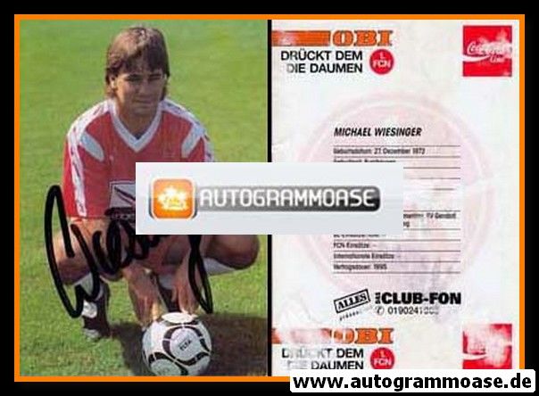 Autogramm Fussball | 1. FC Nürnberg | 1993 | Michael WIESINGER