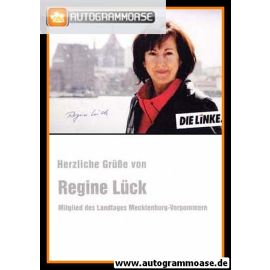 Autogramm Politik | LINKE | Regine LÜCK | 2010er (Portrait Color)