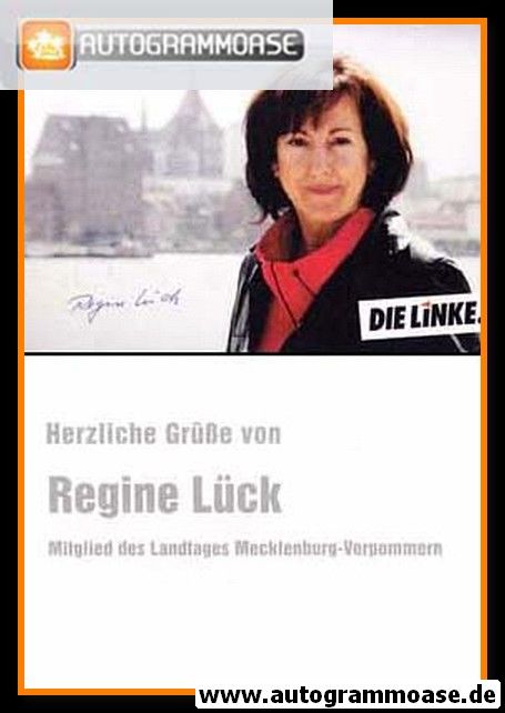 Autogramm Politik | LINKE | Regine LÜCK | 2010er (Portrait Color)