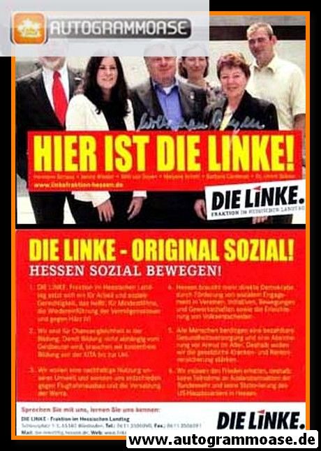 Autogramm Politik | LINKE | Willi VAN OOYEN | 2010er (Gruppenbild Fraktion)
