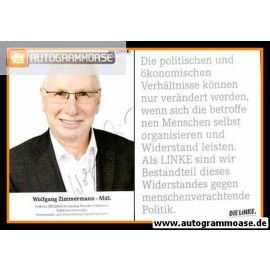 Autogramm Politik | LINKE | Wolfgang ZIMMERMANN | 2010er (Portrait Color)