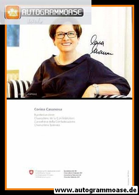 Autogramm Politik | Schweiz (CVP) | Corina CASANOVA | 2010er (Portrait Color) quer