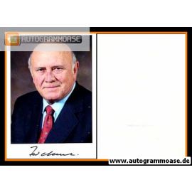 Autogramm Politik | Südafrika | Frederik Willem DE KLERK | Staatspräsident 1989-1994 | 1990er Foto (Portrait Color) 1