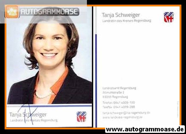 Autogramm Politik | FW | Tanja SCHWEIGER | 2010er (Portrait Color)